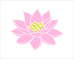 Obraz premium Lotus flower doodle icon isolated. Vector illustration