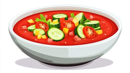 Delicious Gazpacho Soup in a Bowl