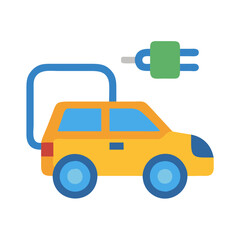 Electric car icon vector illustration