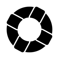 Life ring vector icon. Life preserver symbol