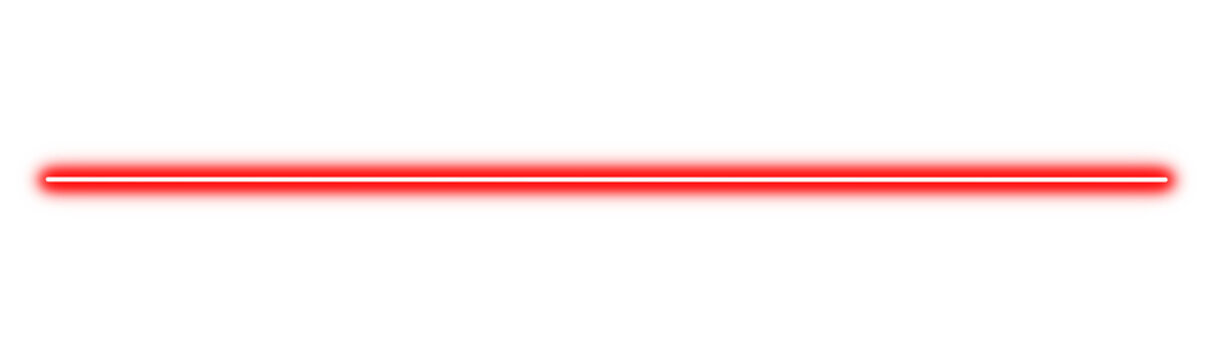 Long neon line sign red