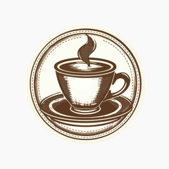 Vintage coffee cup illustration