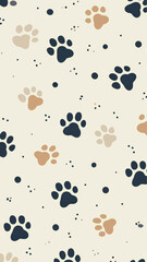 Cute paw print pattern © Rawpixel.com