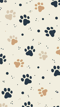 Cute paw print pattern