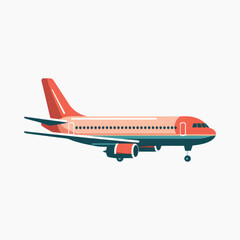 Modern commercial airplane illustration