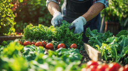 Fototapeta premium Gardening in the Sun