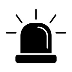 Siren vector icon. Alarm sign. Ambulance symbol.