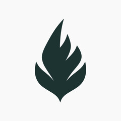 Minimalist leaf logo design