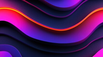 Obraz premium A vibrant abstract design featuring flowing curves in purple and pink hues, creating a dynamic, modern visual aesthetic.