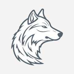 Obraz premium Stylized wolf head illustration