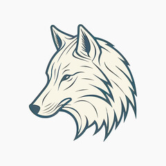 Elegant wolf head illustration