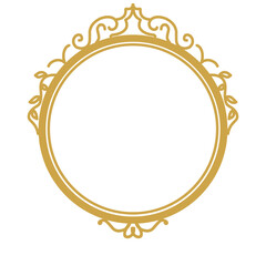 Golden mirror frame Illustration 