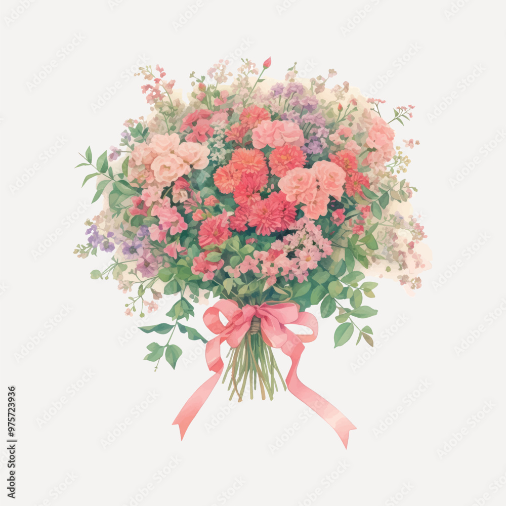 Canvas Prints elegant floral bouquet illustration