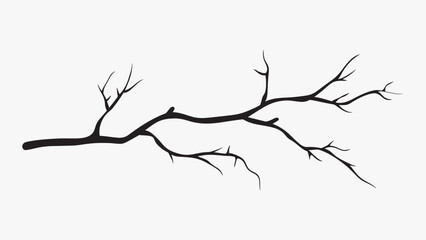 Minimalist bare tree branch silhouette © Rawpixel.com