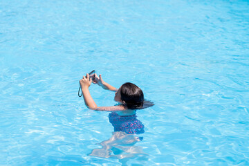 Little girl enjoying a summer day in various locations