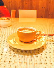 Espresso coffee shot at a cafe in Cuttack, Odisha, India in August 2023....