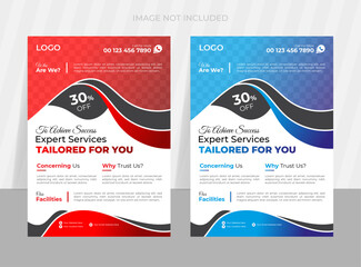 Modern and professional multipurpose corporate business flyer template design brochure cover