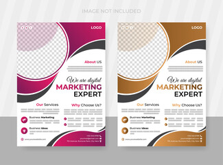 Modern and professional multipurpose corporate business flyer template design brochure cover