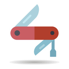 Jackknife vector isolated icon. Camping sign