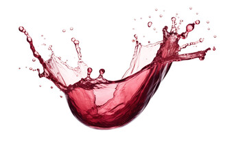 red wine splash isolated on white or transparent png