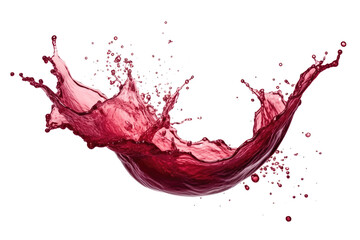 red wine splash isolated on white or transparent png