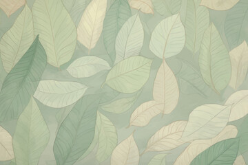 Elegant green leaf pattern
