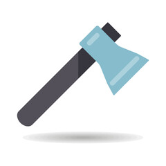 Axe or hatchet vector icon. Camping sign