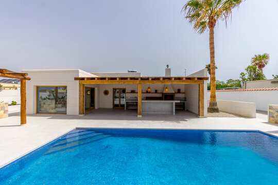 Luxurious Ibizan villa with private pool and outdoor kitchen