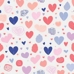 Colorful heart pattern design
