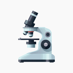 Scientific laboratory microscope illustration