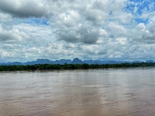 clouds over the river