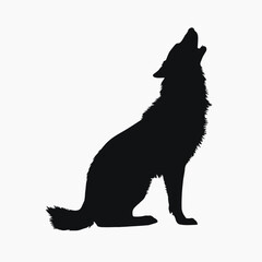 Howling wolf silhouette art © Rawpixel.com