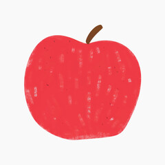 Vibrant red apple illustration