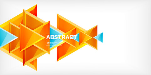 Triangle glass shapes geometric abstract background. Vector Illustration For Wallpaper, Banner, Background, Card, Book Illustration, landing page