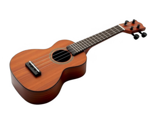 Wooden Ukulele String Instrument Isolated on Transparent Background Cutout, PNG File