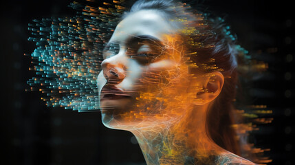 仮想空間女性十二Generative AI