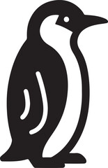 Penguin silhouette icon vector art illustration