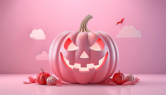  Real jack-o'-lantern for Halloween, glowing ominously against a black background._1(840)