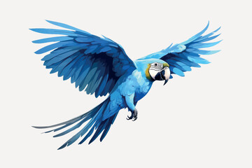 Vibrant blue parrot illustration