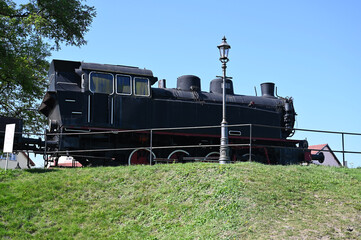 Naklejka premium Steam locomotive of a type that was used at a Salt mine in Poland.