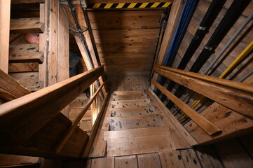 Heading down 300ft at a salt mine in Poland. 