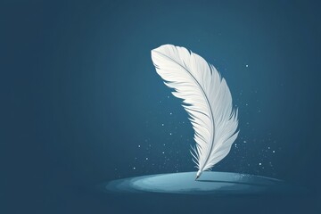 International reading day illustration with quill pen on backdrop for marketing flyer and banner display