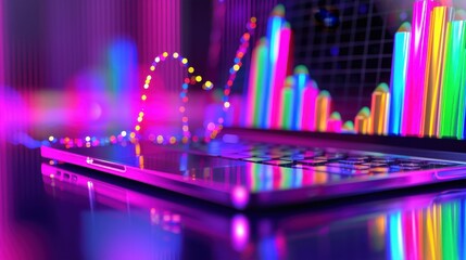 Neon Digital Analytics on Laptop Screen