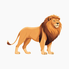 Majestic lion vector illustration