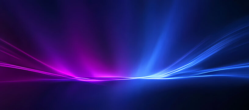 Abstract blue and purple background with curved lines