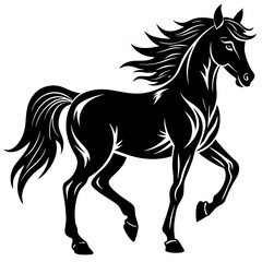 horse silhouette vector