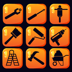cute collection of building element icons 