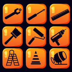 cute collection of building element icons