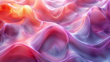 Obraz premium Colorful 3d fluid shape holographic gradient, geometric art poster template, dispersion effect glass 3d rendering