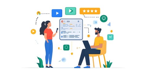 illustration Promoting Excellence Customer review Ratings